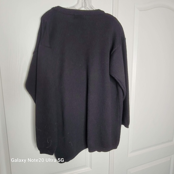 VTG. Worthington Large Sweater Cardigan button up Wool Blend Kitschy Metals BLUE - Picture 6 of 6